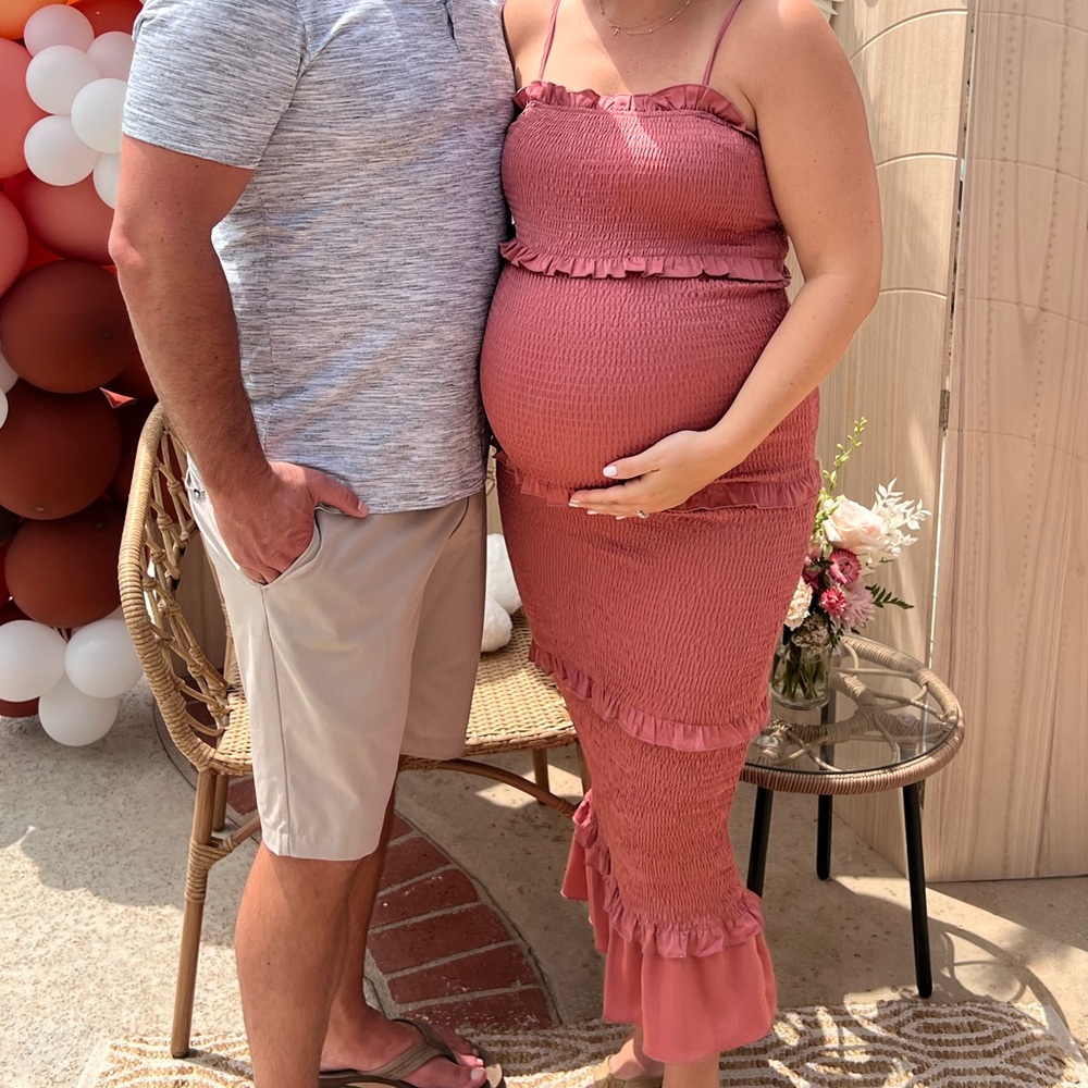 Pink Blush Maternity Dress
